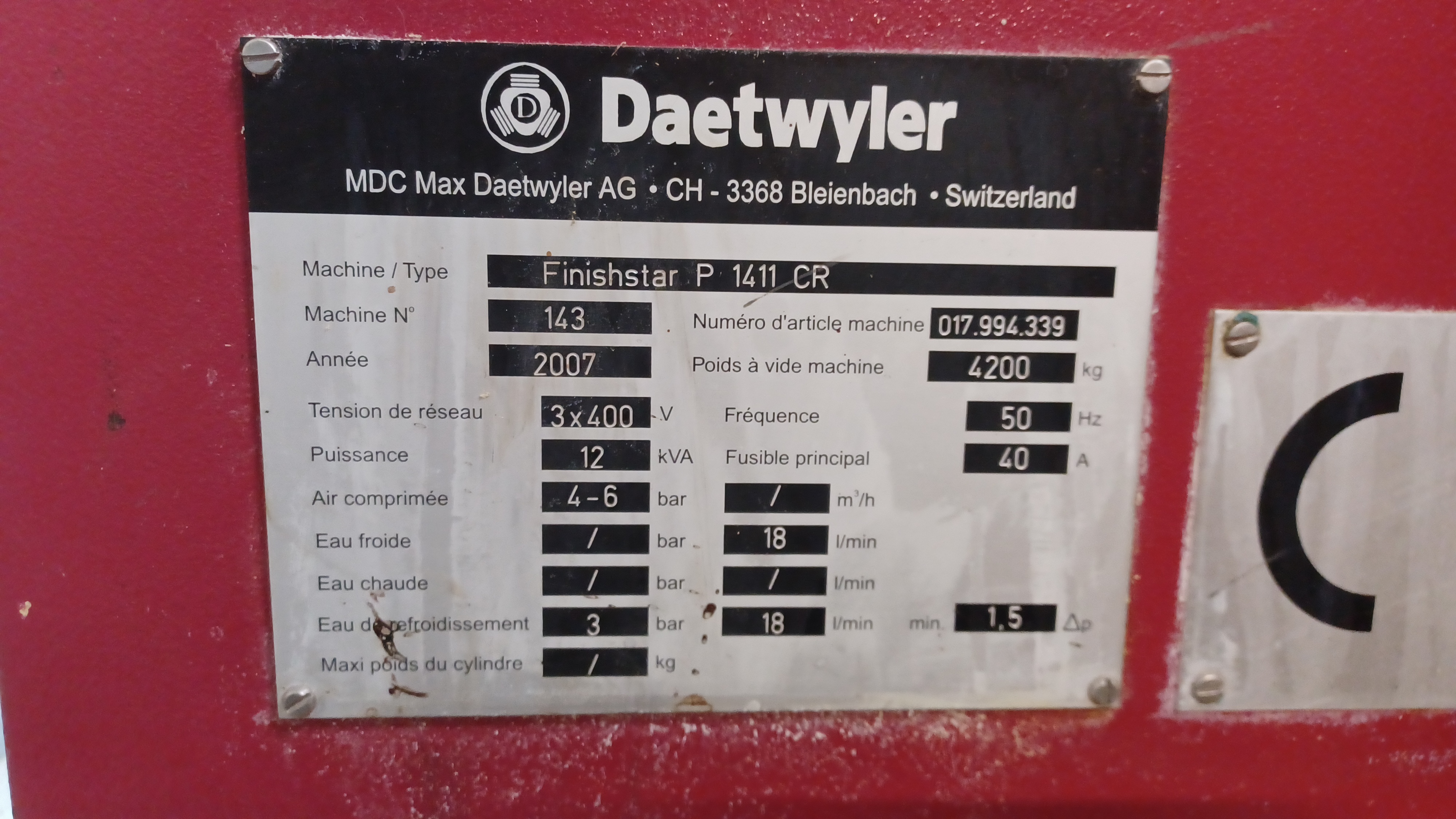 Used Daetwyler Finishstar CR Polishing band 200mm wide (FIC2680016) for sale — Finish Master machine for rotogravure cylinder production — photo 3