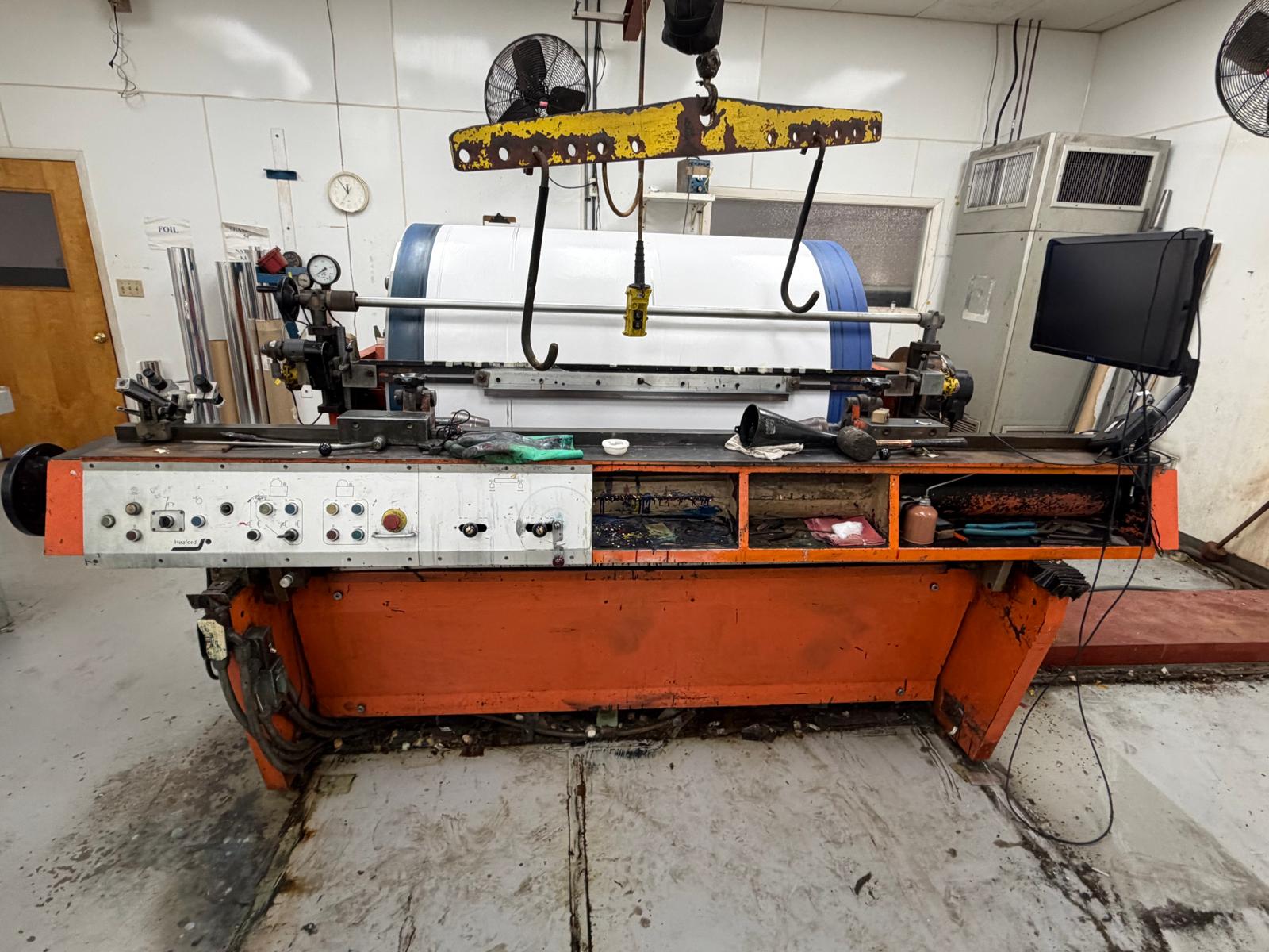 Used J. M. Heaford Proofing Drum Dia. 1300mm x Width 1800mm (PROO2605) for sale — Proof Press machine for rotogravure cylinder production — photo 1