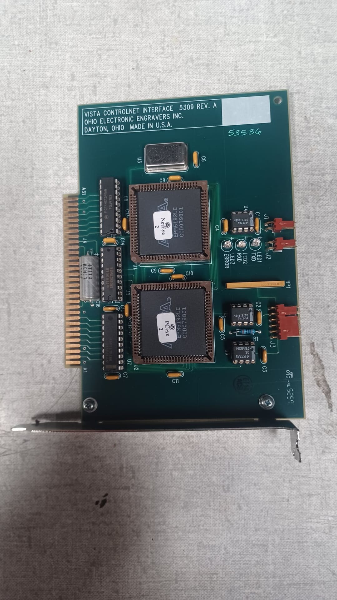 Ohio Vista Art. 156137 Vista Controlnet Int. 5309 Rev. A (Daetwyler N° 156137) — original Daetwyler spare part